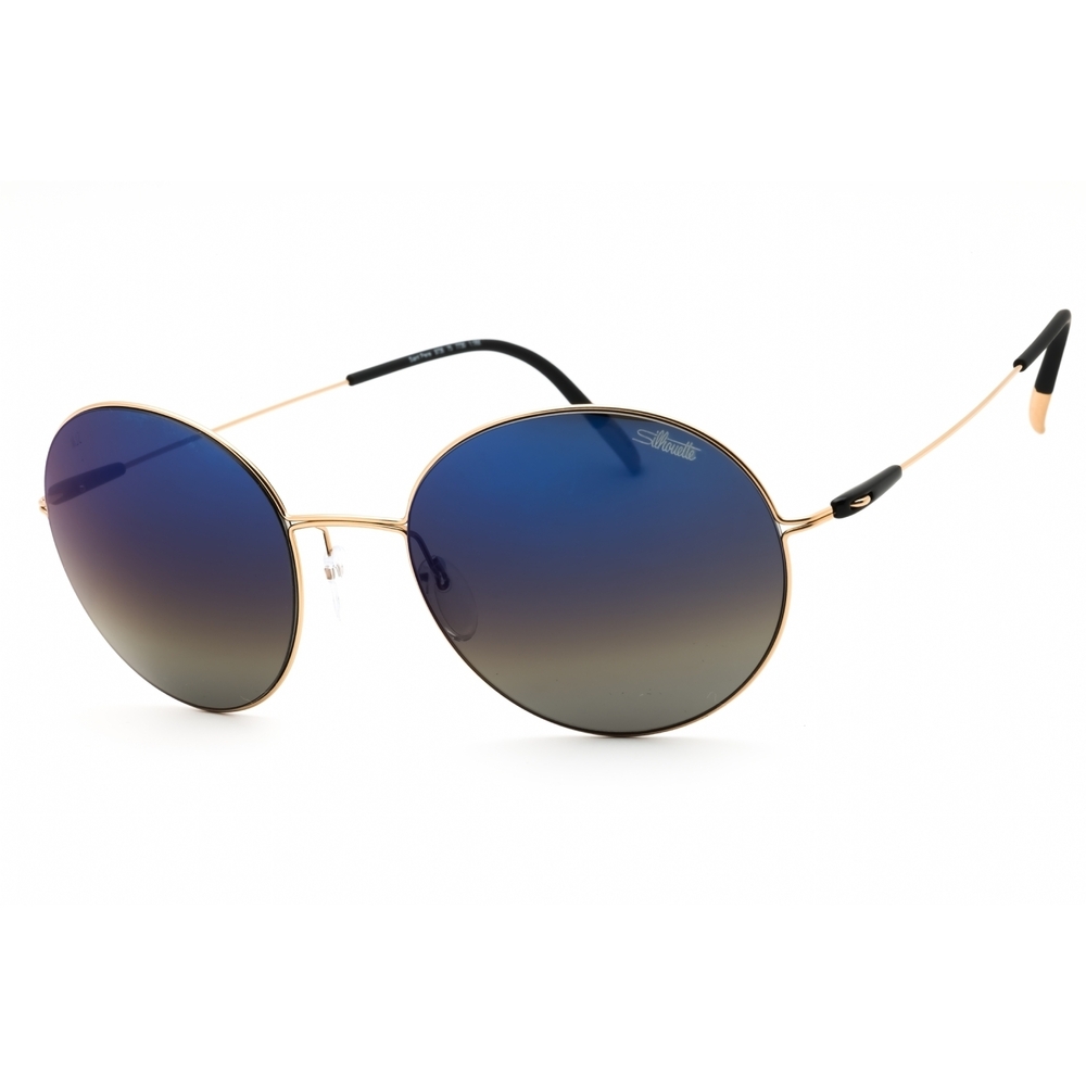 NWT Silhouette Sant Pere 8736/75 Gold Round 52mm Sunglasses